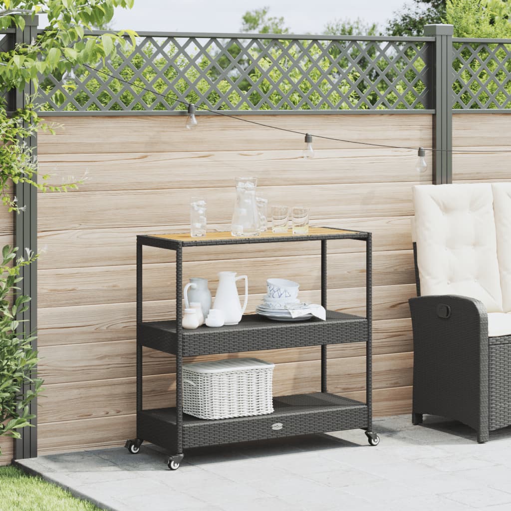 8721012459793_g_en_hd_1 vidaXL Bar Cart 3-Tier Black Poly Rattan and Solid Wood Acacia - Image 3