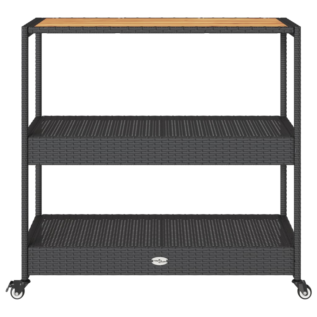 8721012459793_g_en_hd_3 vidaXL Bar Cart 3-Tier Black Poly Rattan and Solid Wood Acacia - Image 5