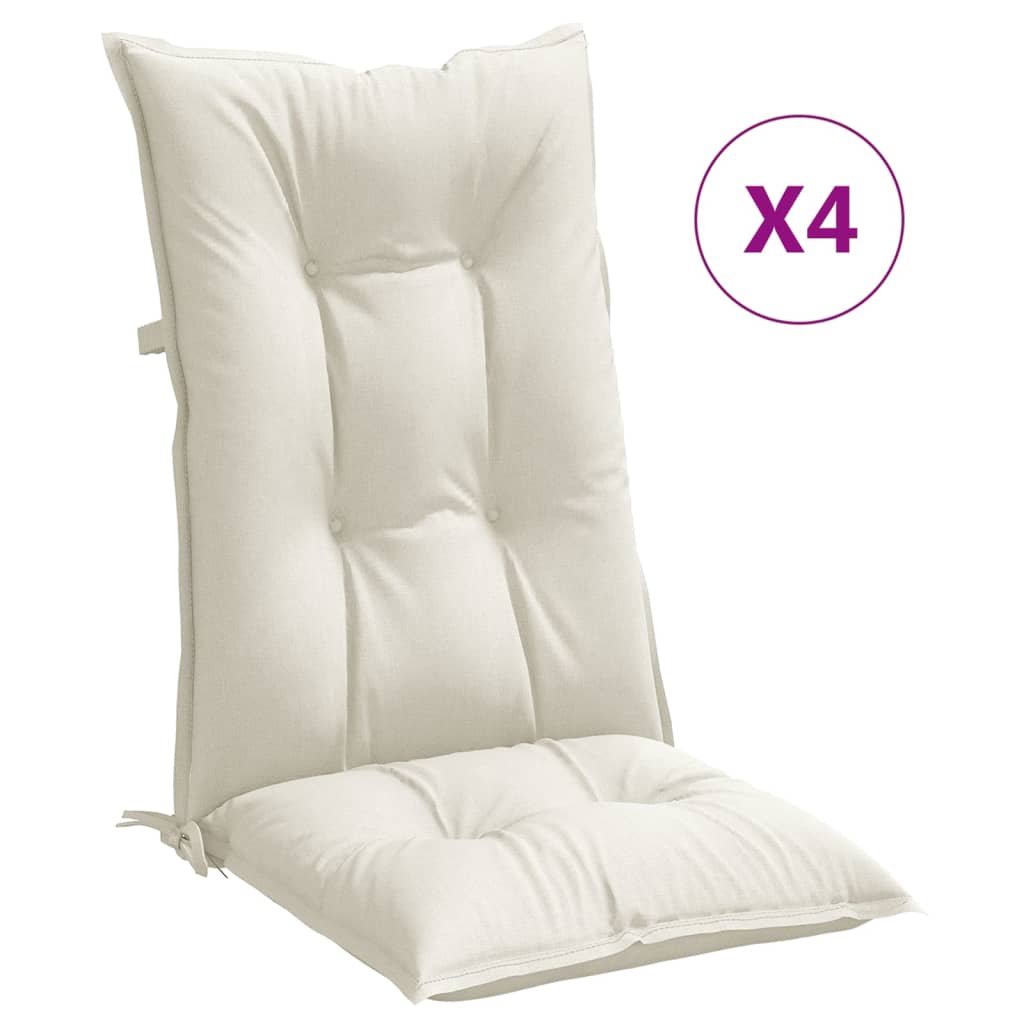 8721012460140_a_en_hd_1 vidaXL Highback Chair Cushions 4 pcs Melange Cream 120x50x7 cm Fabric - Image 2
