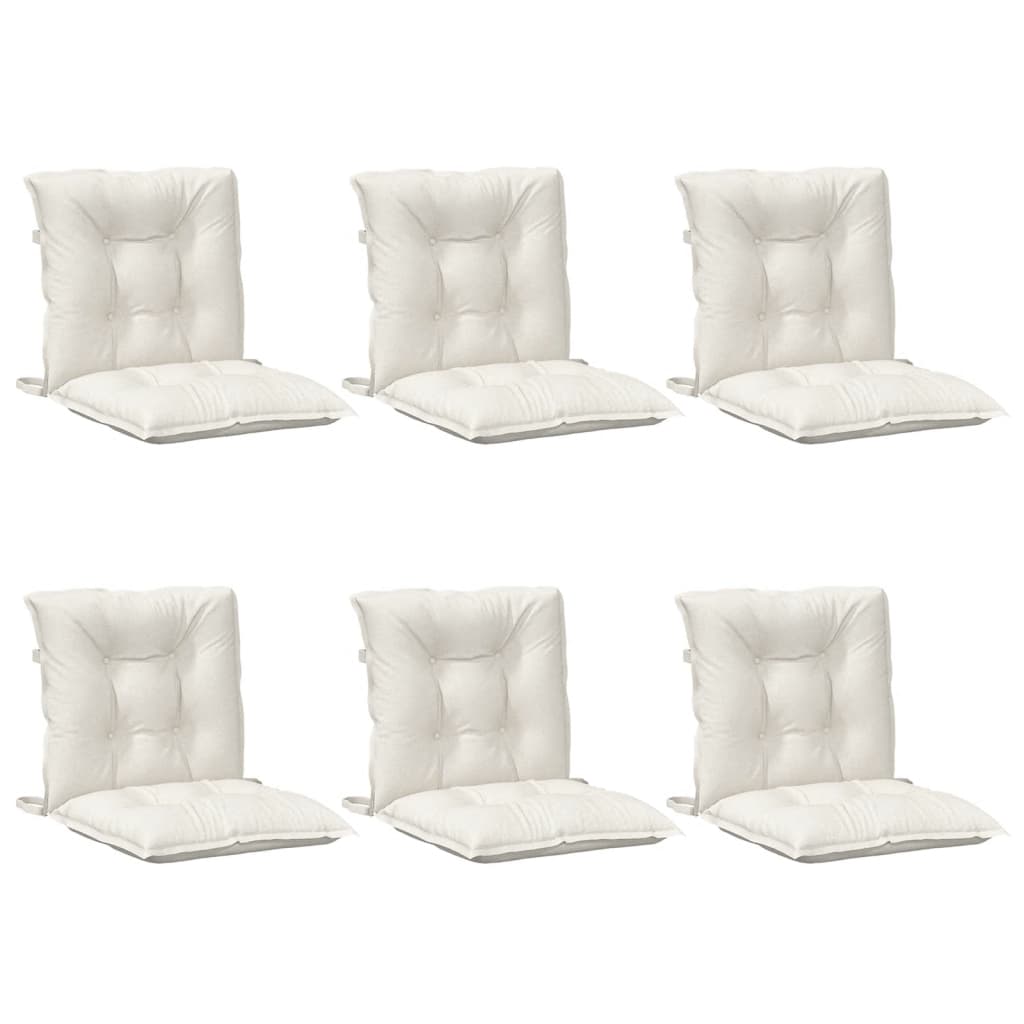 8721012460485_g_en_hd_1 vidaXL Lowback Chair Cushions 6 pcs Melange Cream 100x50x7 cm Fabric - Image 3