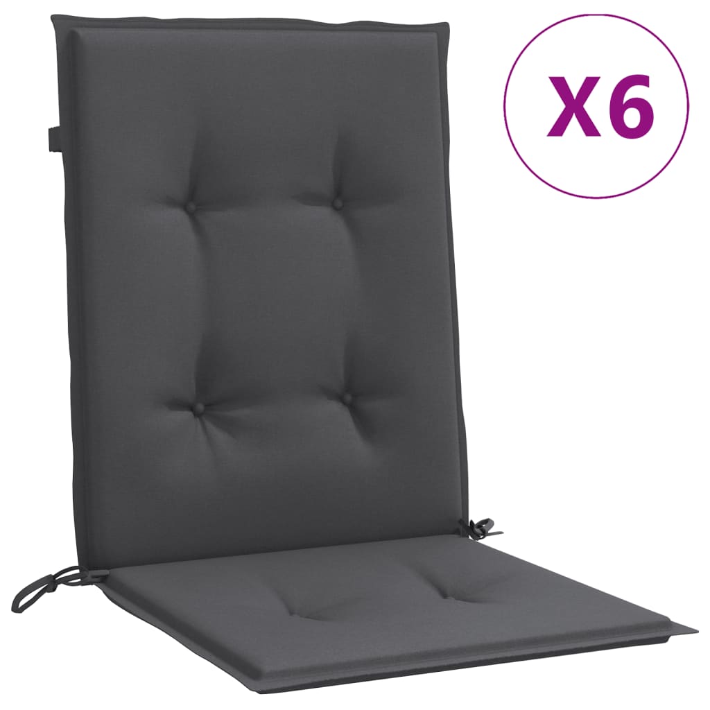 8721012461055_a_en_hd_1 vidaXL Lowback Chair Cushions 6 pcs Melange Anthracite 100x50x4 cm Fabric - Image 2
