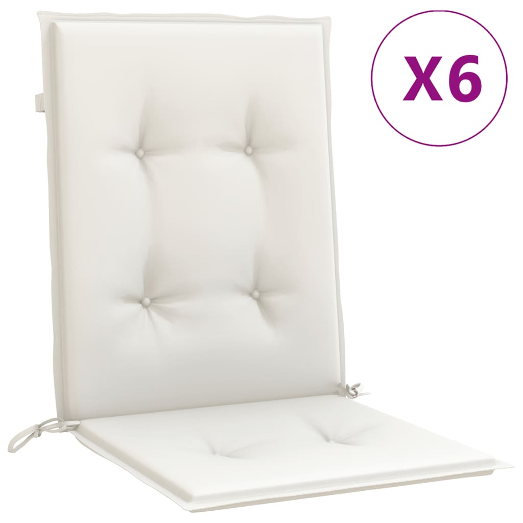 8721012461147_a_en_hd_1 vidaXL Lowback Chair Cushions 6 pcs Melange Cream 100x50x4 cm Fabric - Image 2