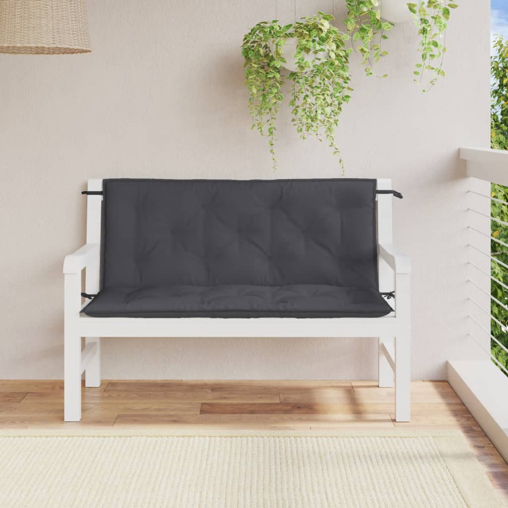 8721012462571_g_en_hd_1 vidaXL Garden Bench Cushions 2 pcs Melange Anthracite 120x50x7 cm Fabric - Image 3