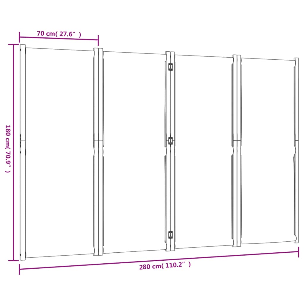8721012464278_g_en_hd_6 vidaXL 4-Panel Room Divider Dark Blue 280x180 cm - Image 8