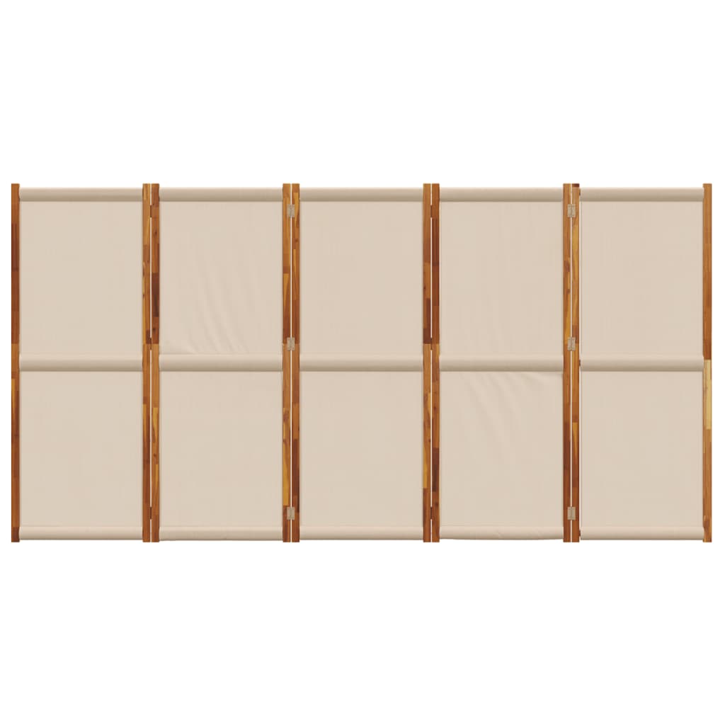 8721012464322_g_en_hd_2 vidaXL 5-Panel Room Divider Taupe 350x180 cm - Image 4