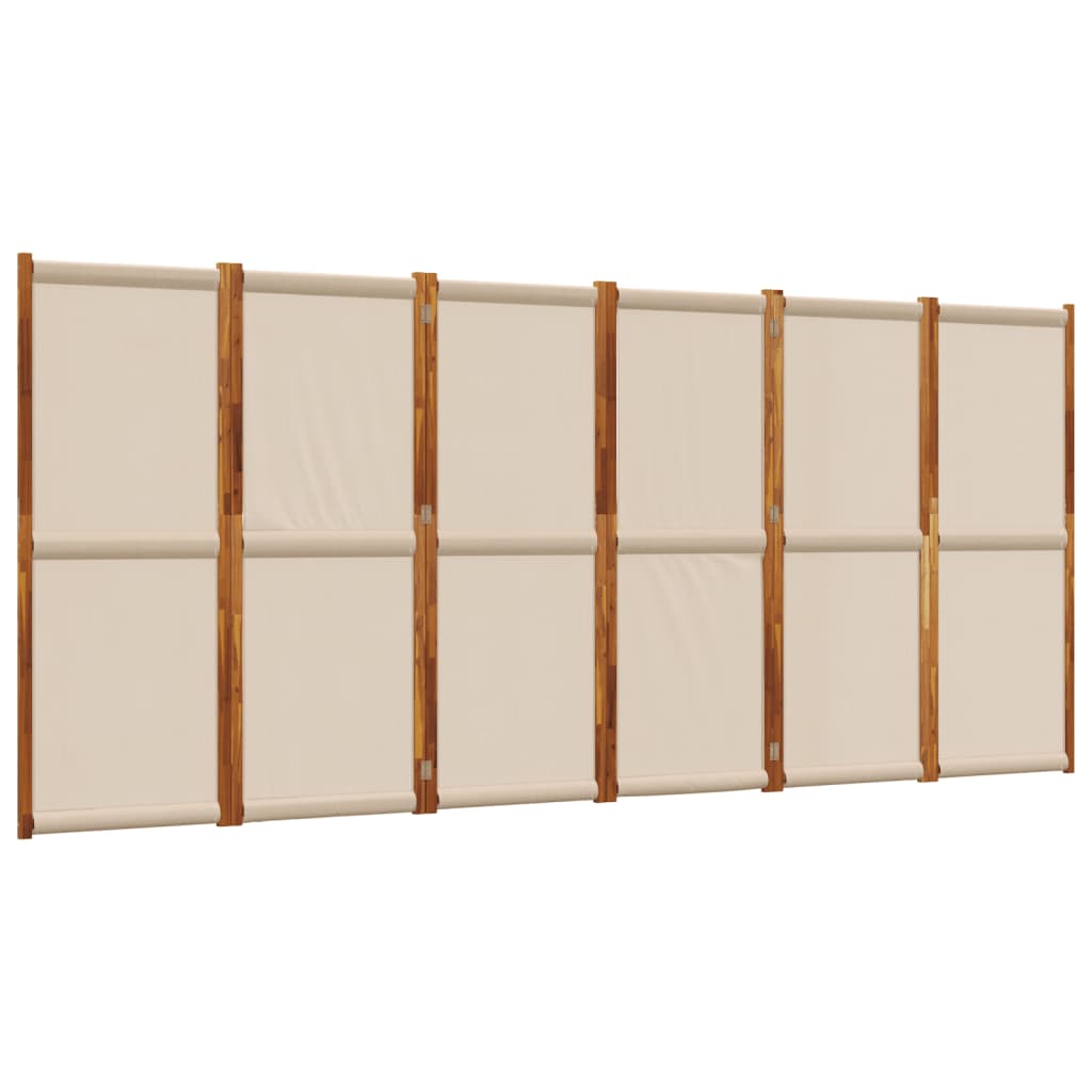 8721012464339_a_en_hd_1 vidaXL 6-Panel Room Divider Taupe 420x180 cm - Image 2