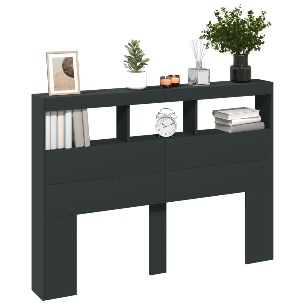 8721012465121_g_en_hd_3 vidaXL Headboard Cabinet with LED Black 140 cm - Image 5