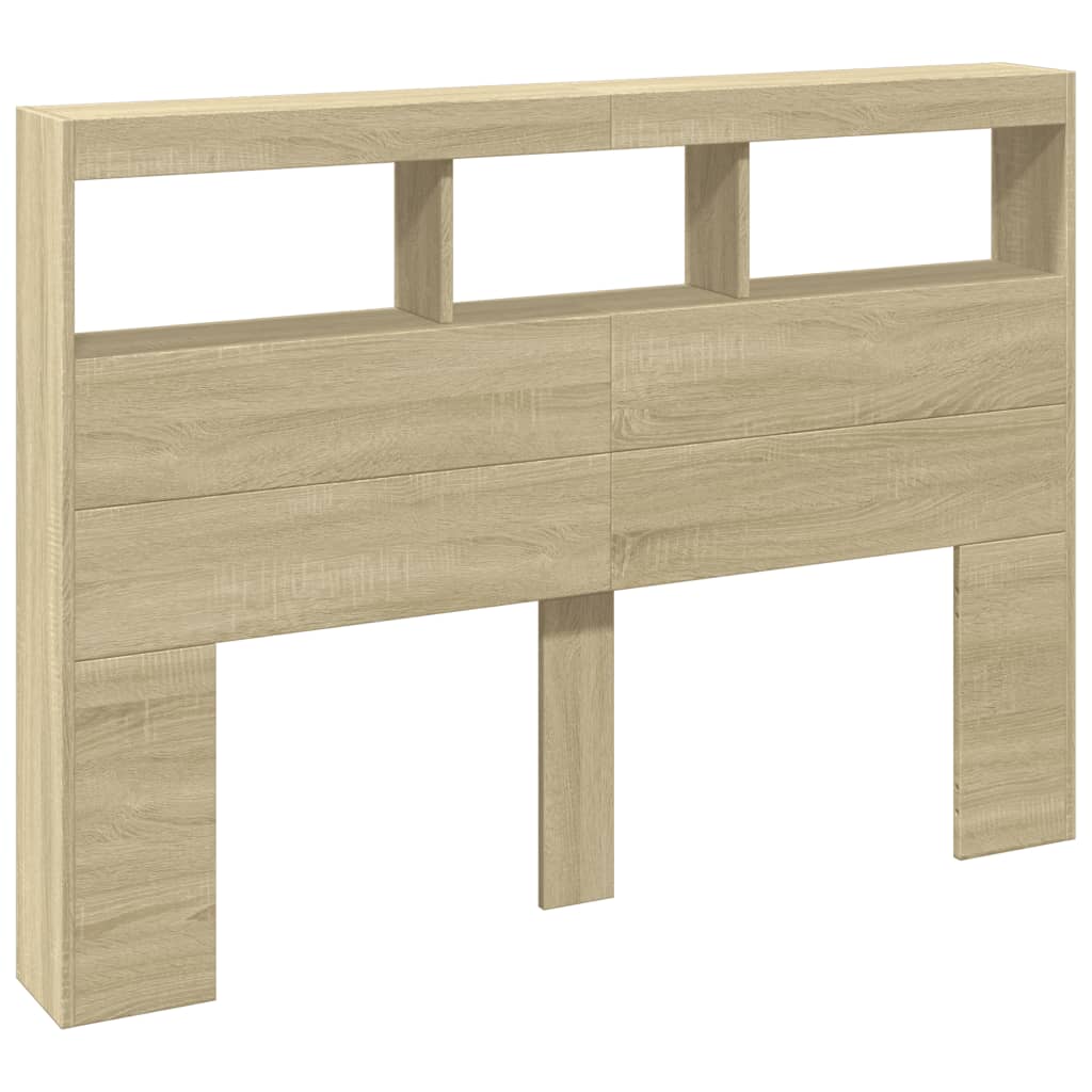 8721012465138_g_en_hd_1 vidaXL Headboard Cabinet with LED Sonoma Oak 140 cm - Image 3