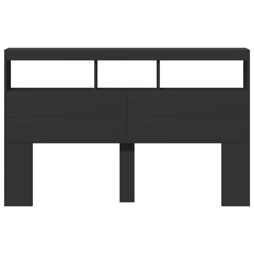 8721012465190_g_en_hd_4 vidaXL Headboard Cabinet with LED Black 160x17x102 cm - Image 6