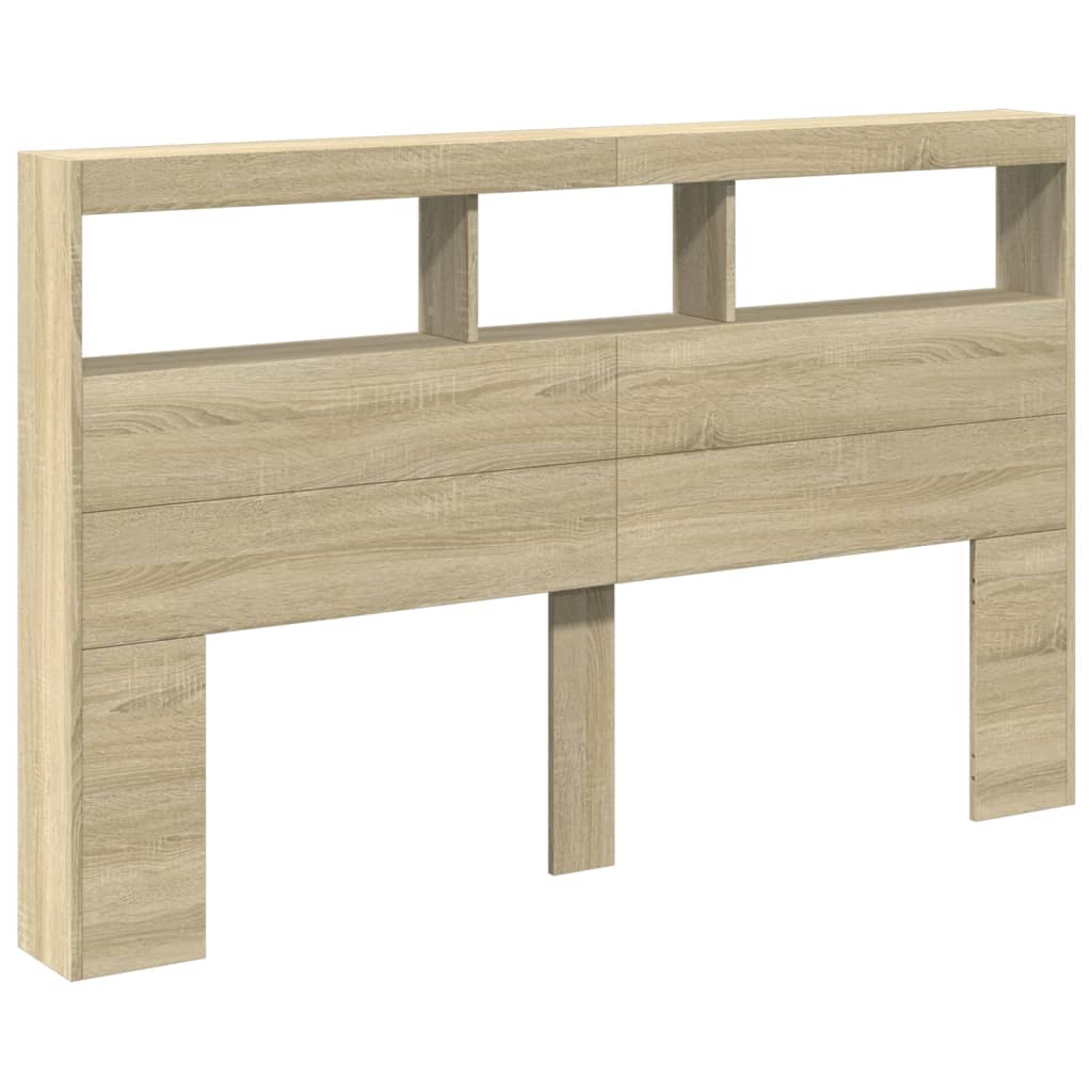 8721012465206_g_en_hd_1 vidaXL Headboard Cabinet with LED Sonoma Oak 160x17x102 cm - Image 3
