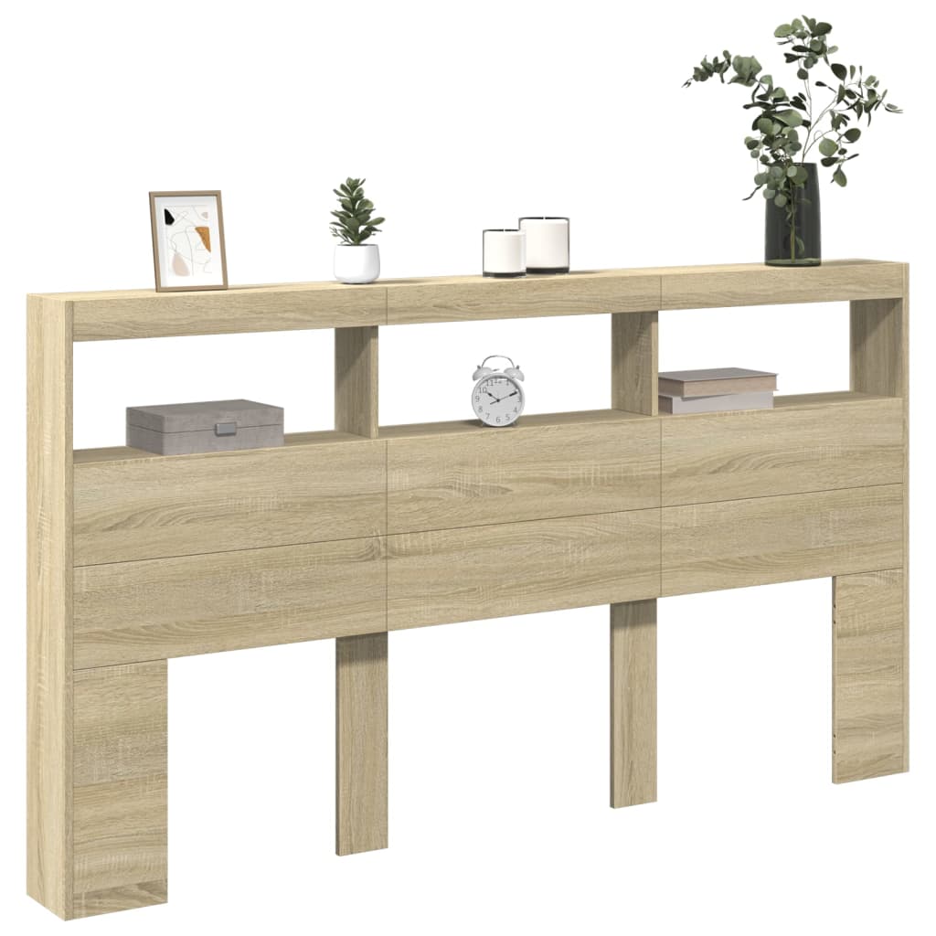 8721012465275_g_en_hd_3 vidaXL Headboard Cabinet with LED Sonoma Oak 180 cm - Image 5