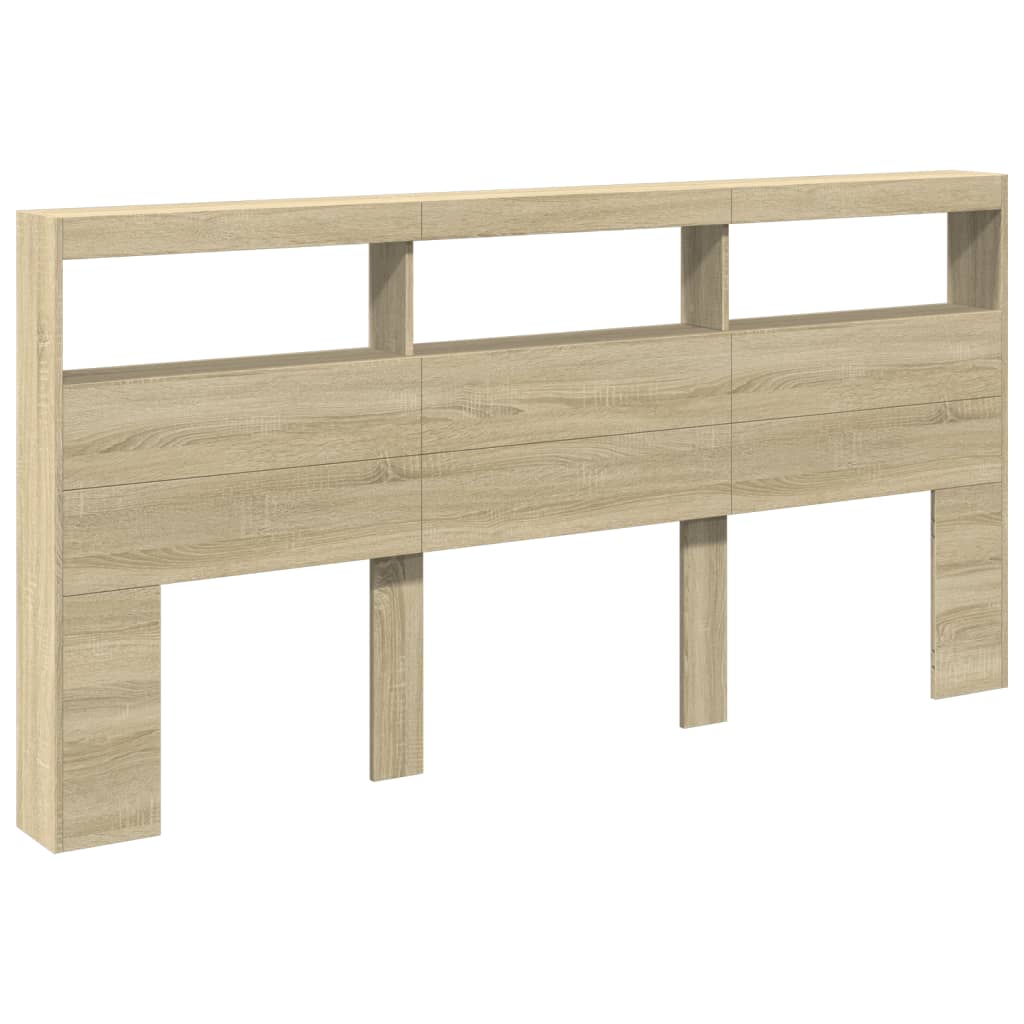 8721012465343_g_en_hd_1 vidaXL Headboard Cabinet with LED Sonoma Oak 200 cm - Image 3