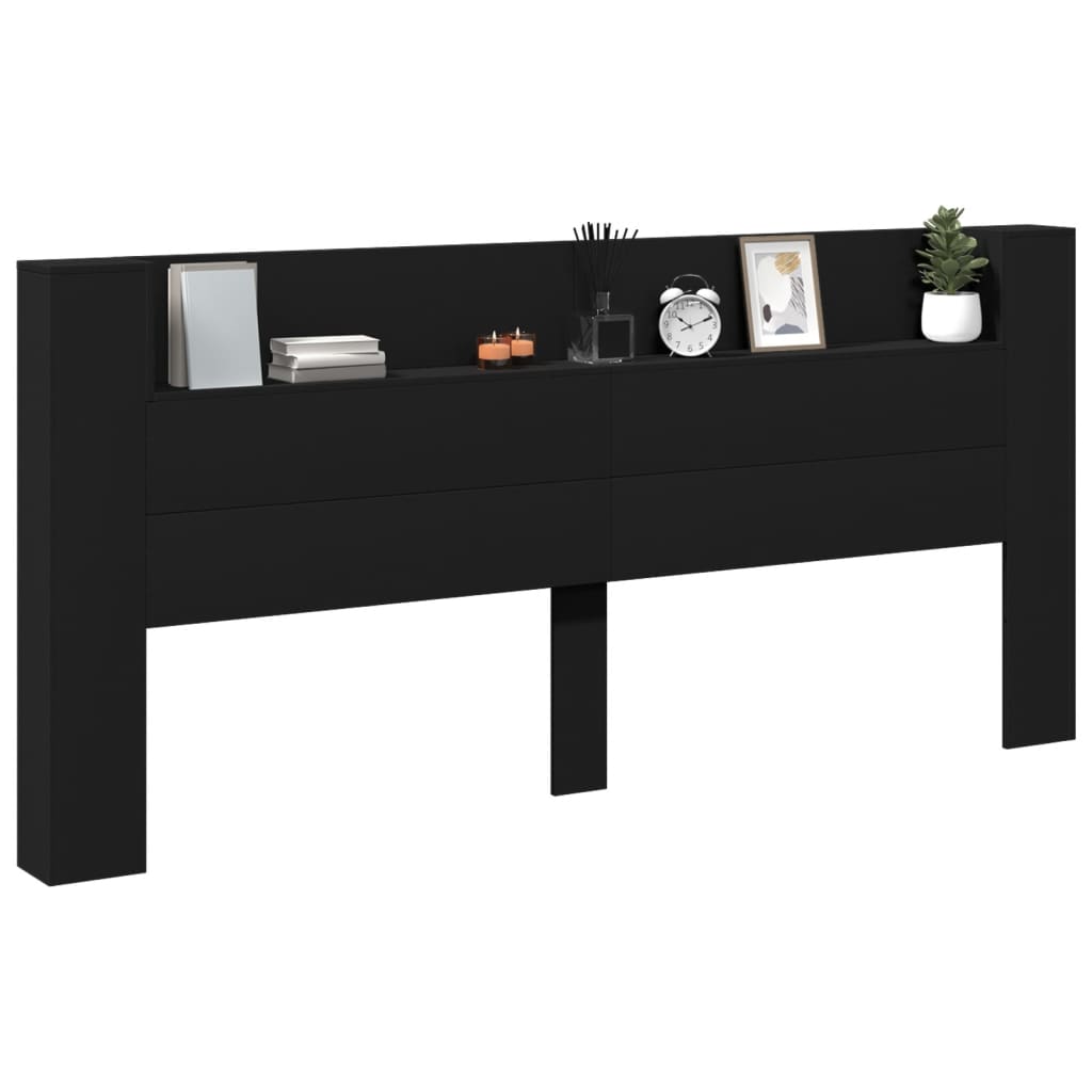8721012465893_g_en_hd_3 vidaXL Headboard Cabinet with LED Black 220x16.5x103.5 cm - Image 5