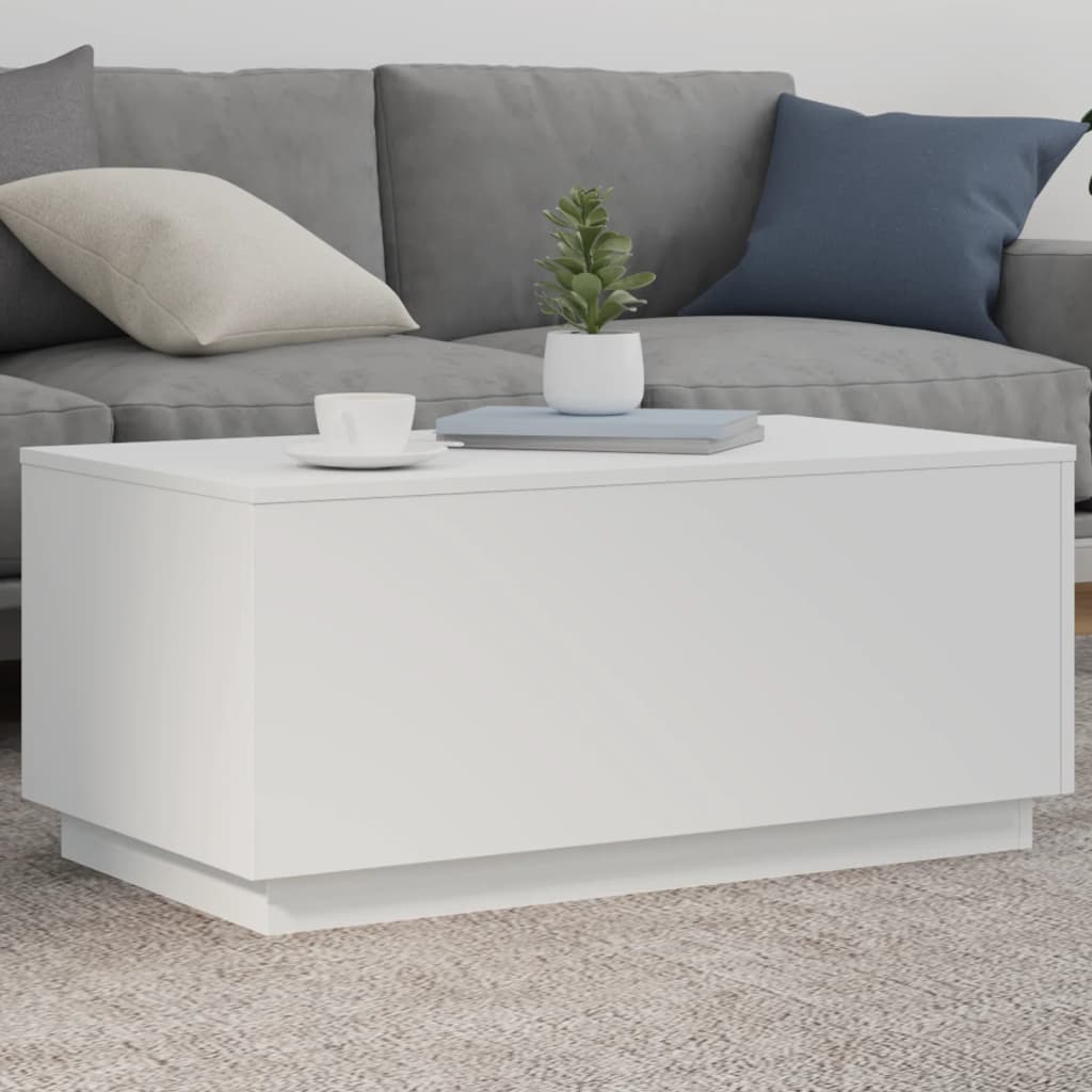 8721012466449_m_en_hd_1 vidaXL Coffee Table with LED Lights White 90x50x40 cm - Image 1