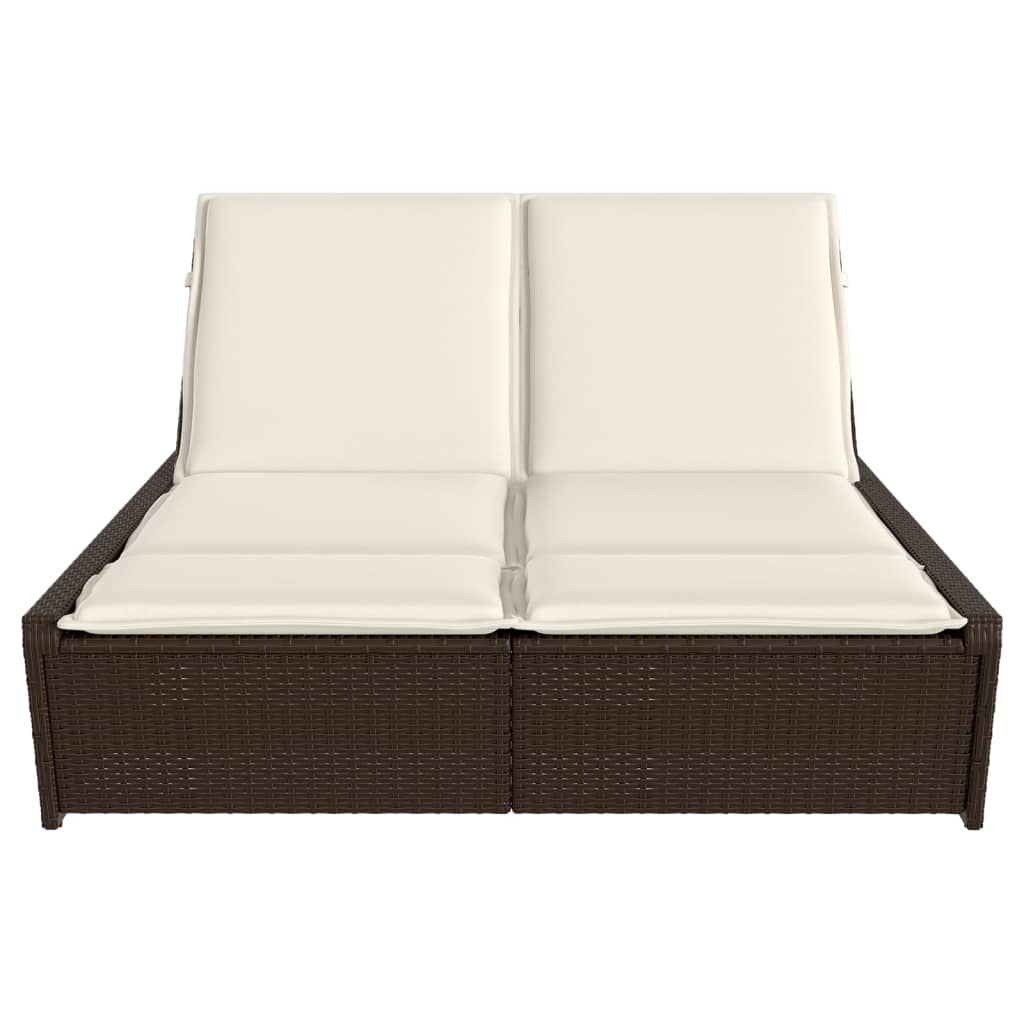 8721012466975_g_en_hd_1 vidaXL Double Sun Lounger with Cushions Brown Poly Rattan - Image 3