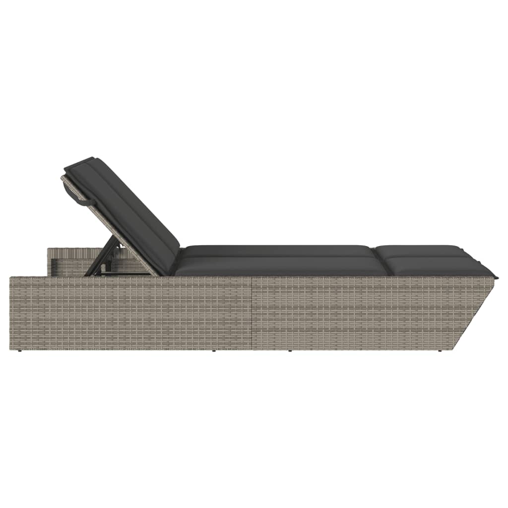 8721012466982_g_en_hd_2 vidaXL Double Sun Lounger with Cushions Grey Poly Rattan - Image 4