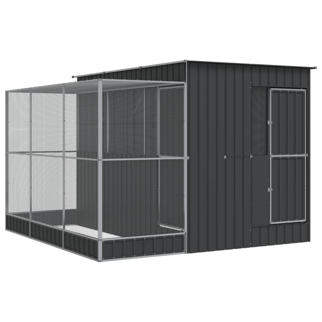 8721012468429_a_en_hd_1 vidaXL Aviary with Extension Silver 290x303x216 cm Steel - Image 2