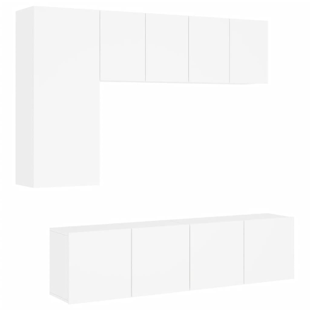 8721012468795_a_en_hd_1 vidaXL 5 Piece TV Wall Units White Engineered Wood - Image 2