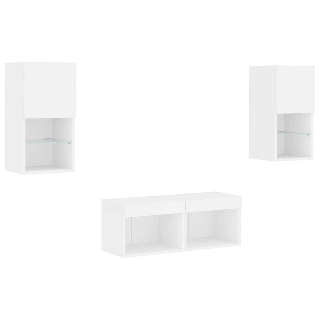 8721012469846_g_en_hd_1 vidaXL 4 Piece TV Wall Cabinets with LED Lights White - Image 4