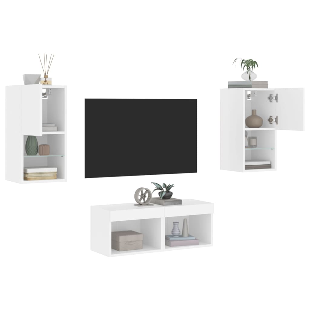8721012469846_g_en_hd_3 vidaXL 4 Piece TV Wall Cabinets with LED Lights White - Image 6