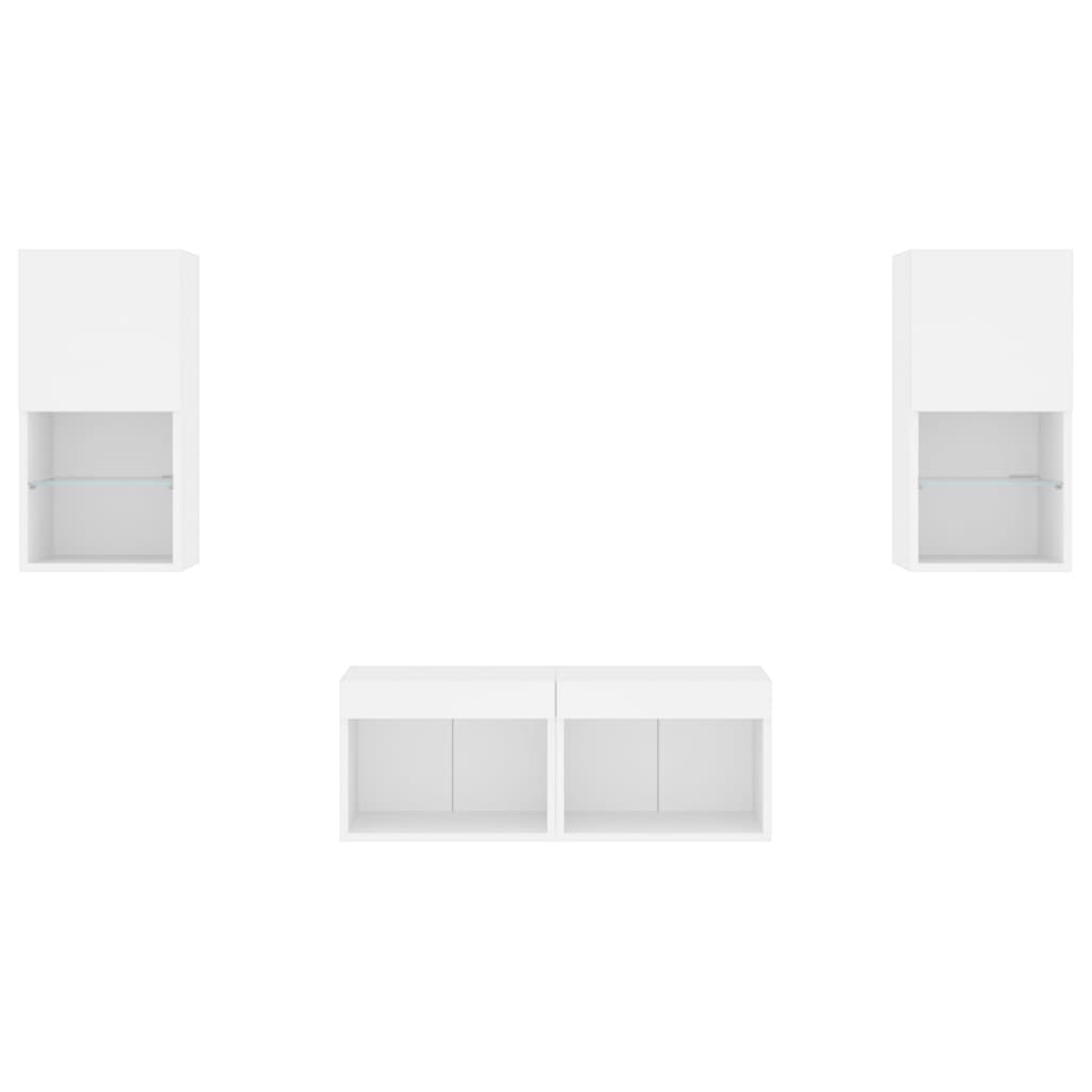 8721012469846_g_en_hd_5 vidaXL 4 Piece TV Wall Cabinets with LED Lights White - Image 8