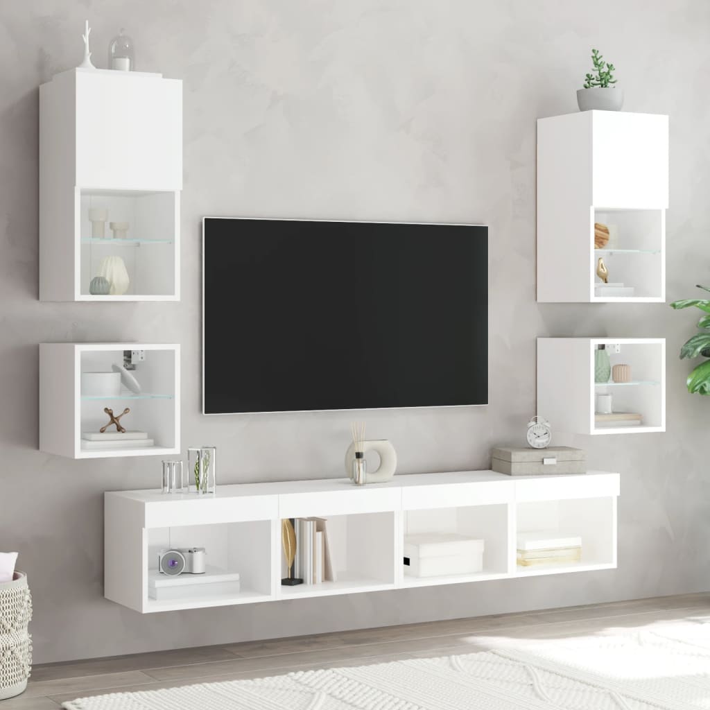 8721012470057_g_en_hd_1 vidaXL 8 Piece TV Wall Units with LED White Engineered Wood - Image 4