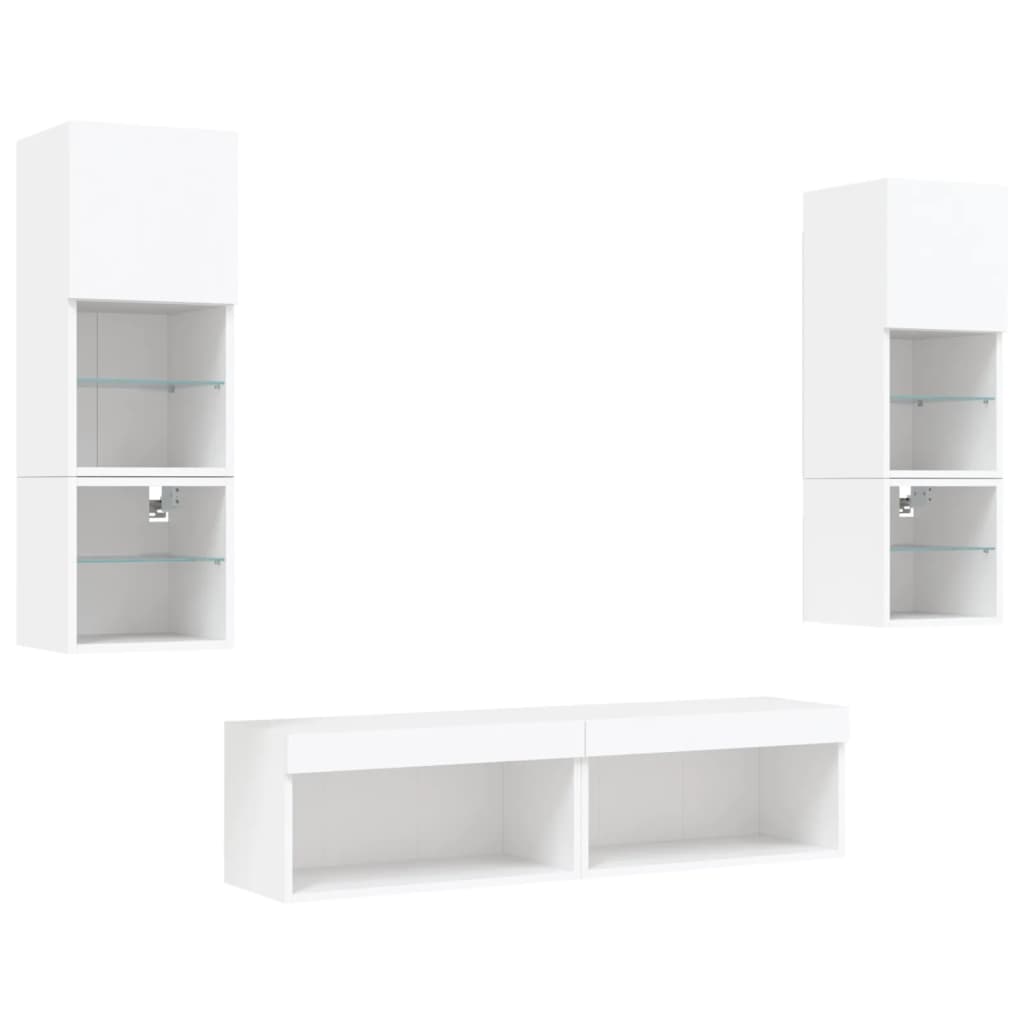 8721012470309_g_en_hd_3 vidaXL 6 Piece TV Wall Units with LED White Engineered Wood - Image 6