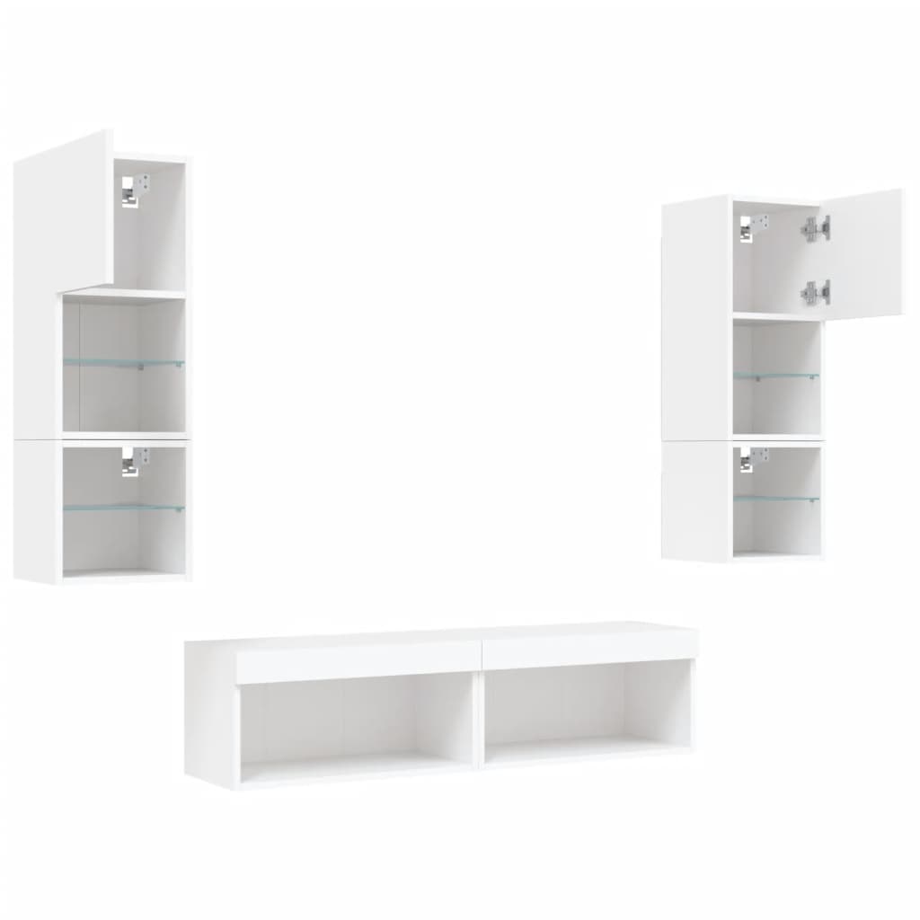 8721012470309_g_en_hd_4 vidaXL 6 Piece TV Wall Units with LED White Engineered Wood - Image 7