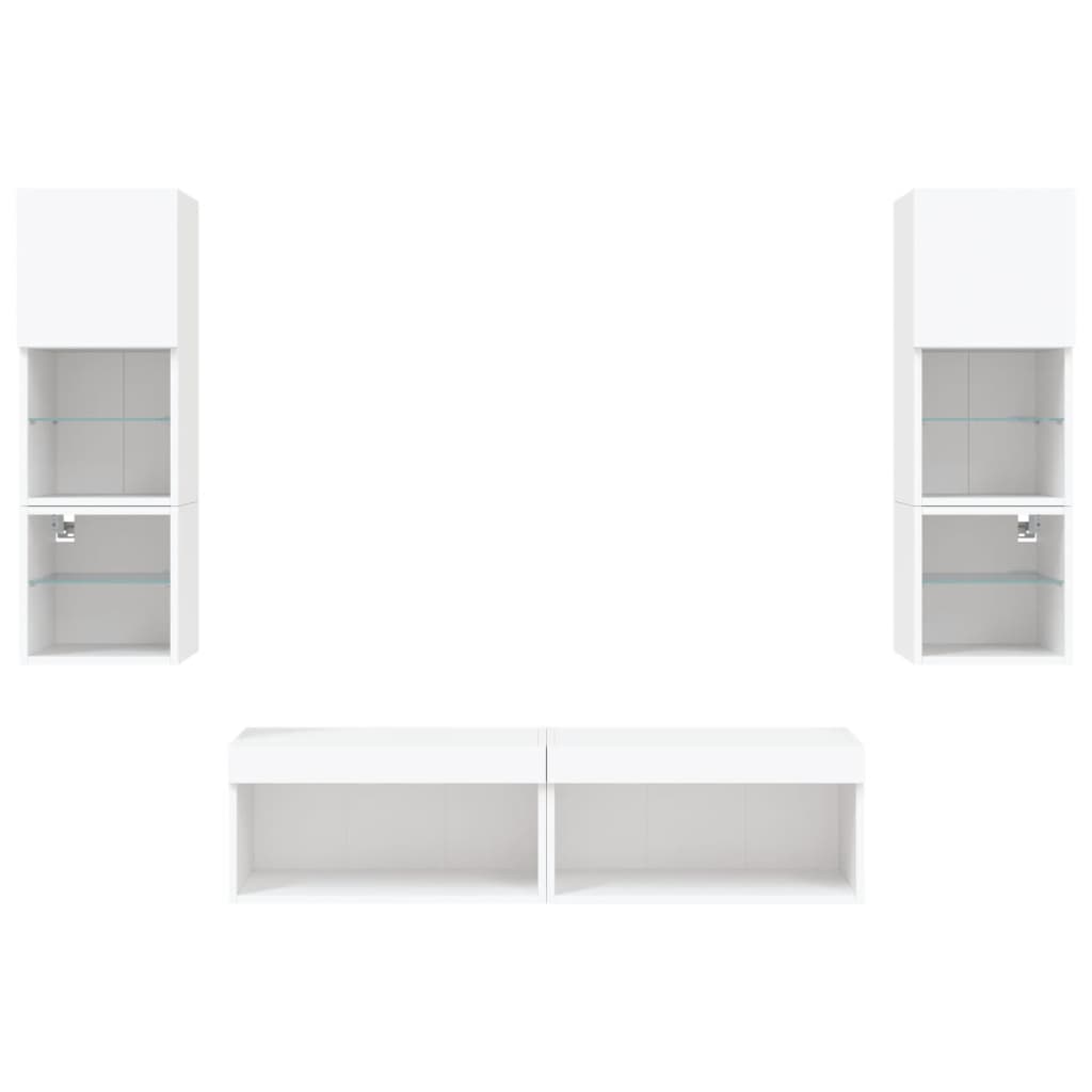 8721012470309_g_en_hd_5 vidaXL 6 Piece TV Wall Units with LED White Engineered Wood - Image 8