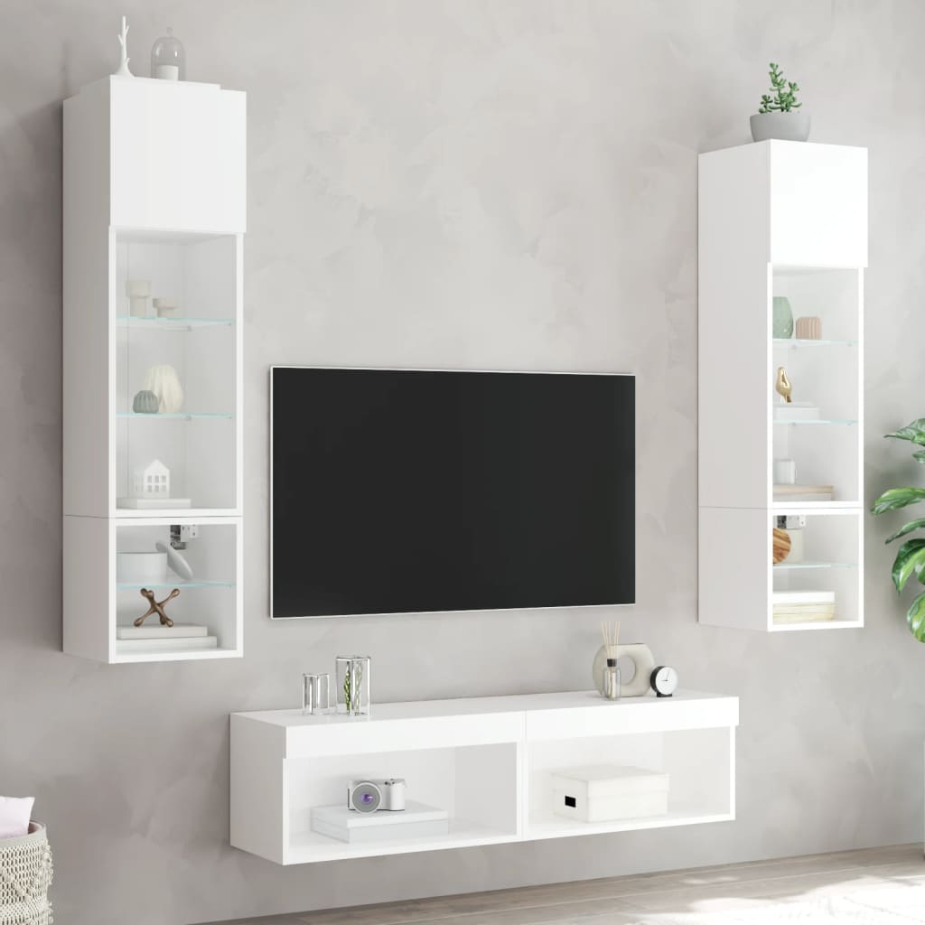 8721012470378_g_en_hd_1 vidaXL 6 Piece TV Wall Units with LED White Engineered Wood - Image 4