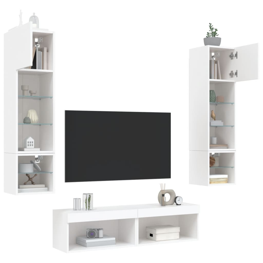 8721012470378_g_en_hd_2 vidaXL 6 Piece TV Wall Units with LED White Engineered Wood - Image 5