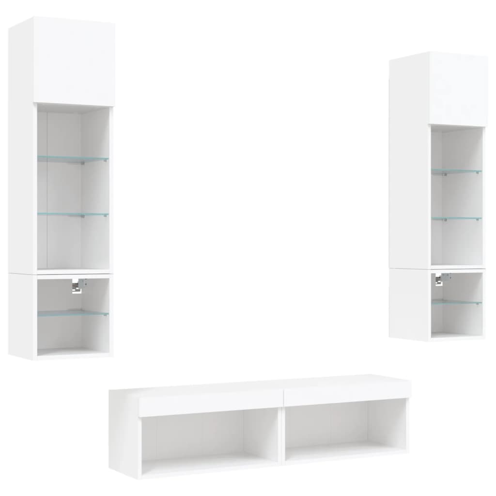 8721012470378_g_en_hd_3 vidaXL 6 Piece TV Wall Units with LED White Engineered Wood - Image 6