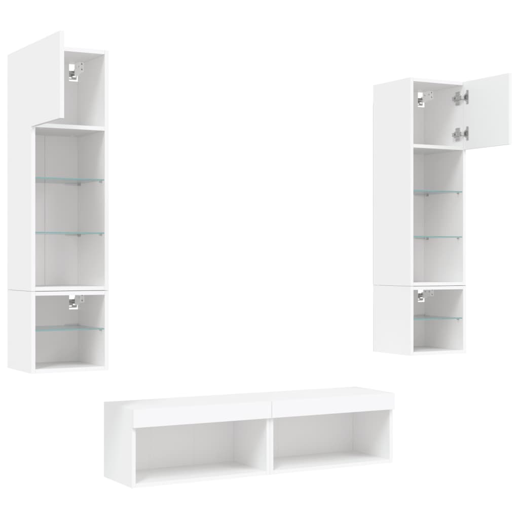 8721012470378_g_en_hd_4 vidaXL 6 Piece TV Wall Units with LED White Engineered Wood - Image 7