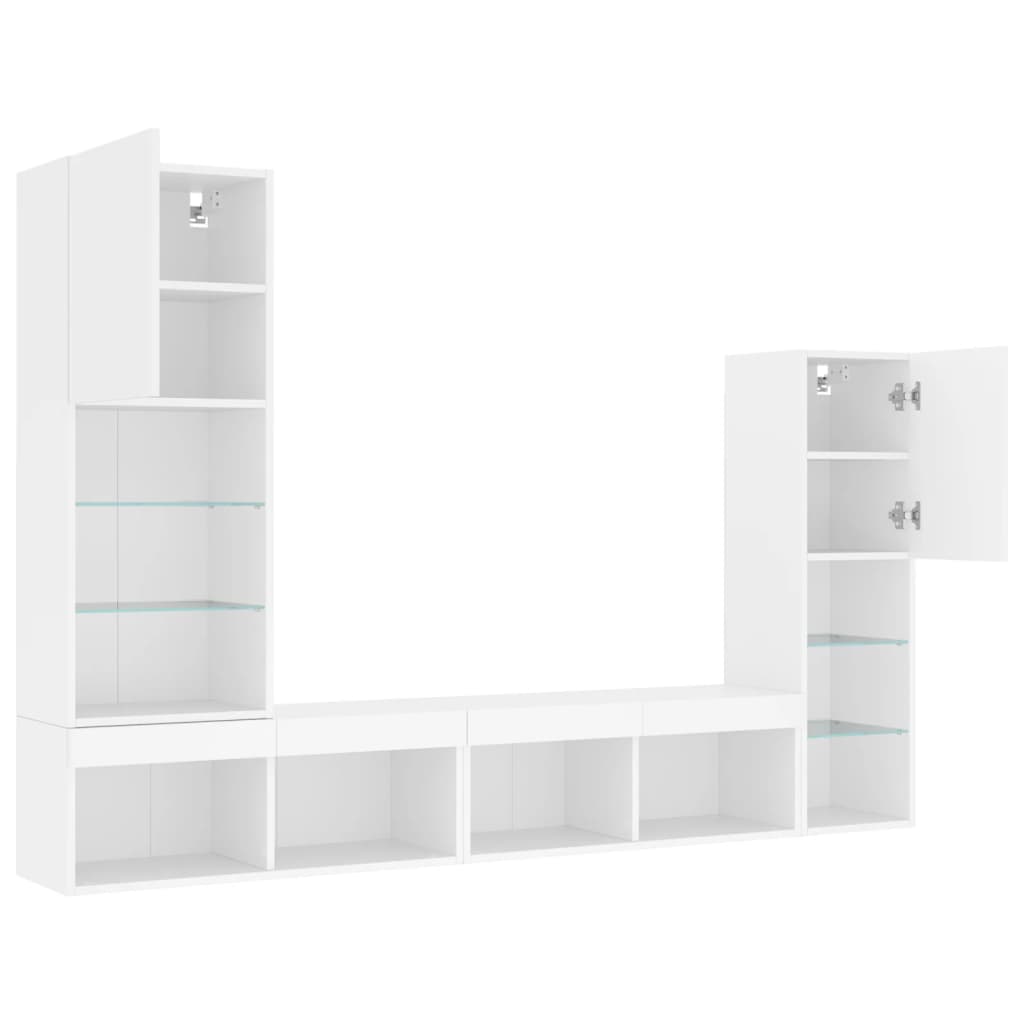 8721012470699_g_en_hd_4 vidaXL 4 Piece TV Wall Units with LED White Engineered Wood - Image 7