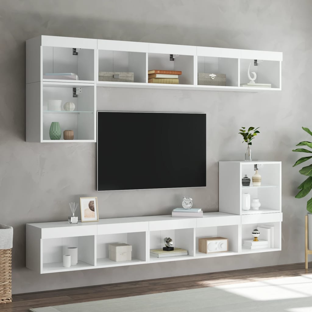 8721012470835_g_en_hd_2 vidaXL 8 Piece TV Wall Units with LED White Engineered Wood - Image 5