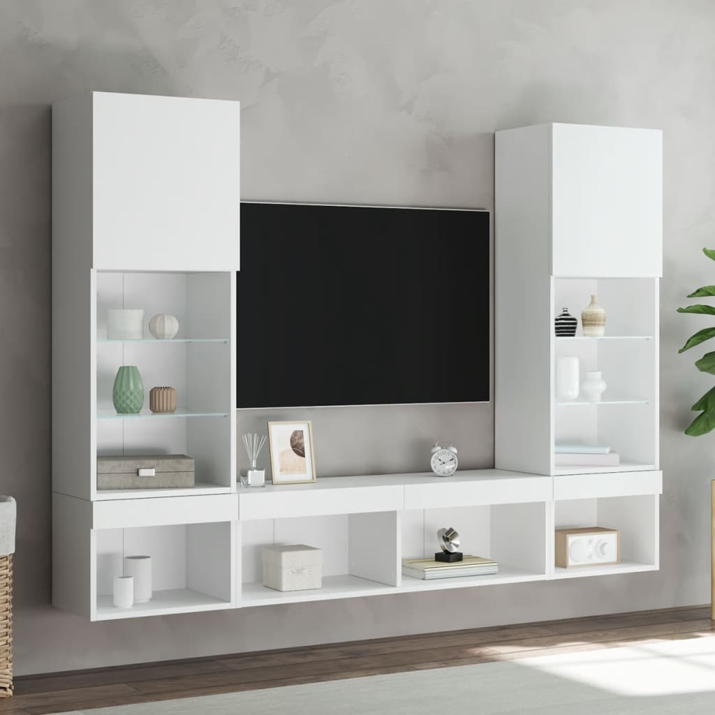 8721012471054_g_en_hd_2 vidaXL 5 Piece TV Wall Units with LED White Engineered Wood - Image 5