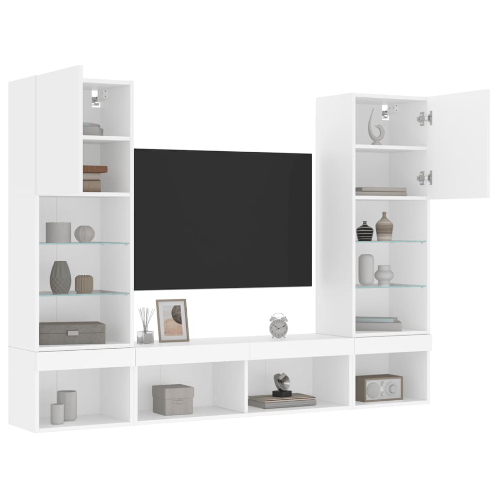 8721012471054_g_en_hd_3 vidaXL 5 Piece TV Wall Units with LED White Engineered Wood - Image 6