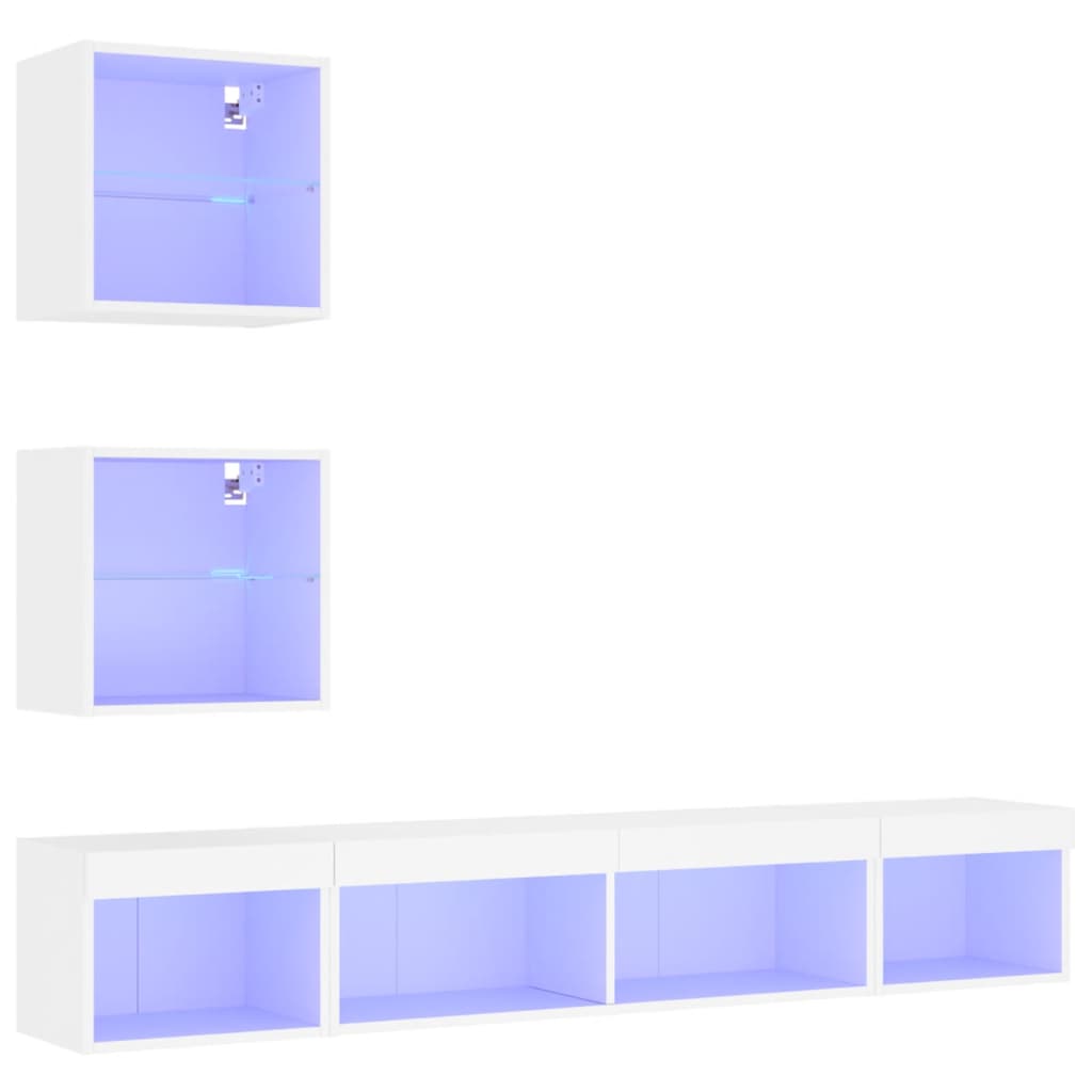 8721012471122_g_en_hd_1 vidaXL 5 Piece TV Wall Units with LED White Engineered Wood - Image 4