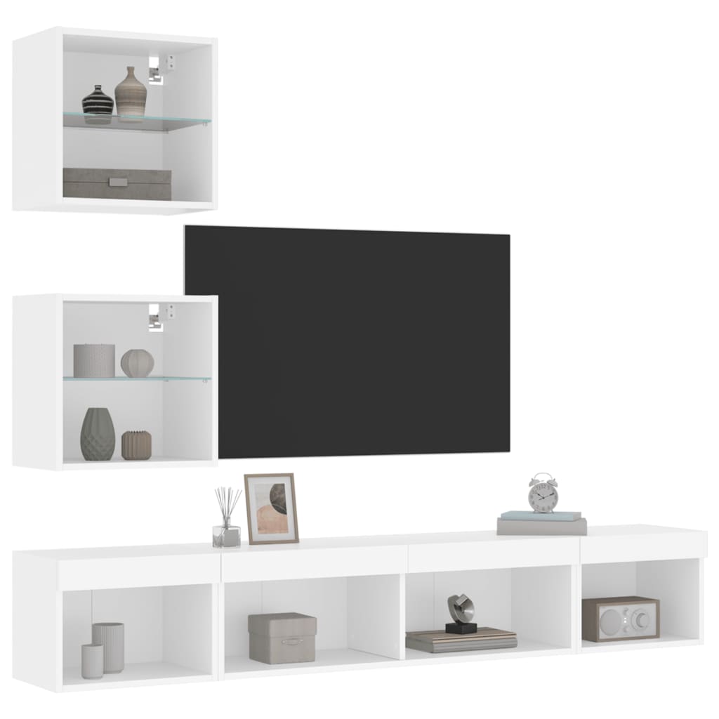 8721012471122_g_en_hd_3 vidaXL 5 Piece TV Wall Units with LED White Engineered Wood - Image 6