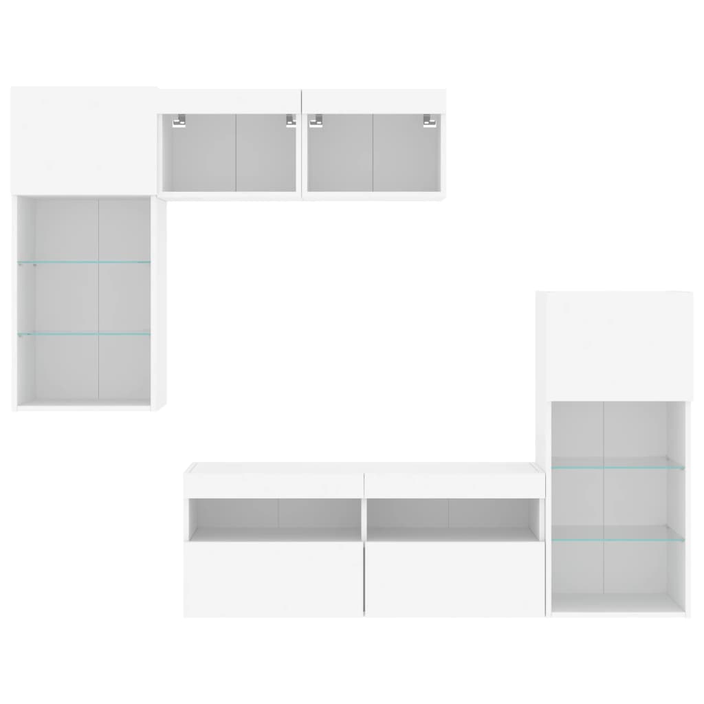 8721012471405_g_en_hd_5 vidaXL 5 Piece TV Wall Units with LED White Engineered Wood - Image 8