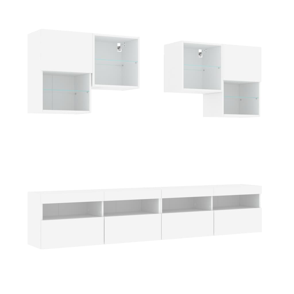 8721012471658_g_en_hd_1 vidaXL 6 Piece TV Wall Cabinet Set with LED Lights White - Image 4
