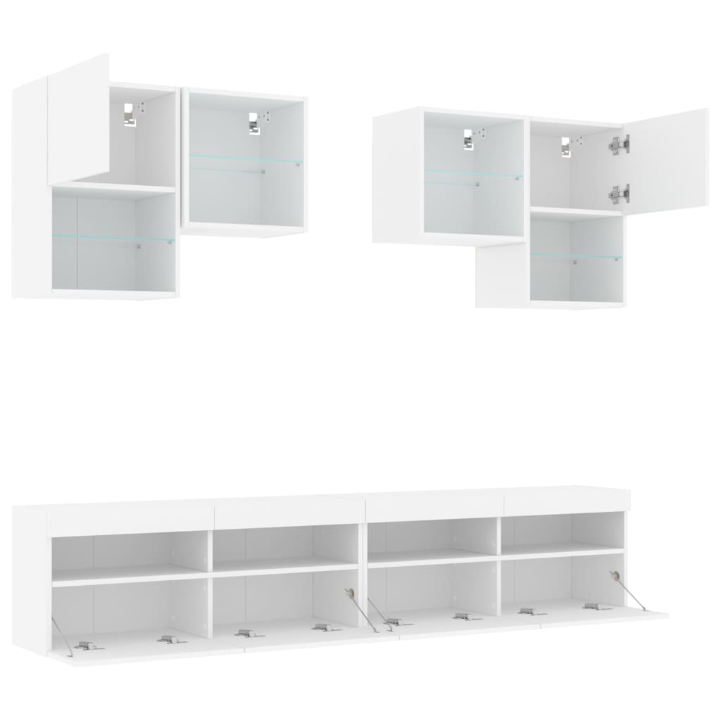 8721012471658_g_en_hd_4 vidaXL 6 Piece TV Wall Cabinet Set with LED Lights White - Image 7