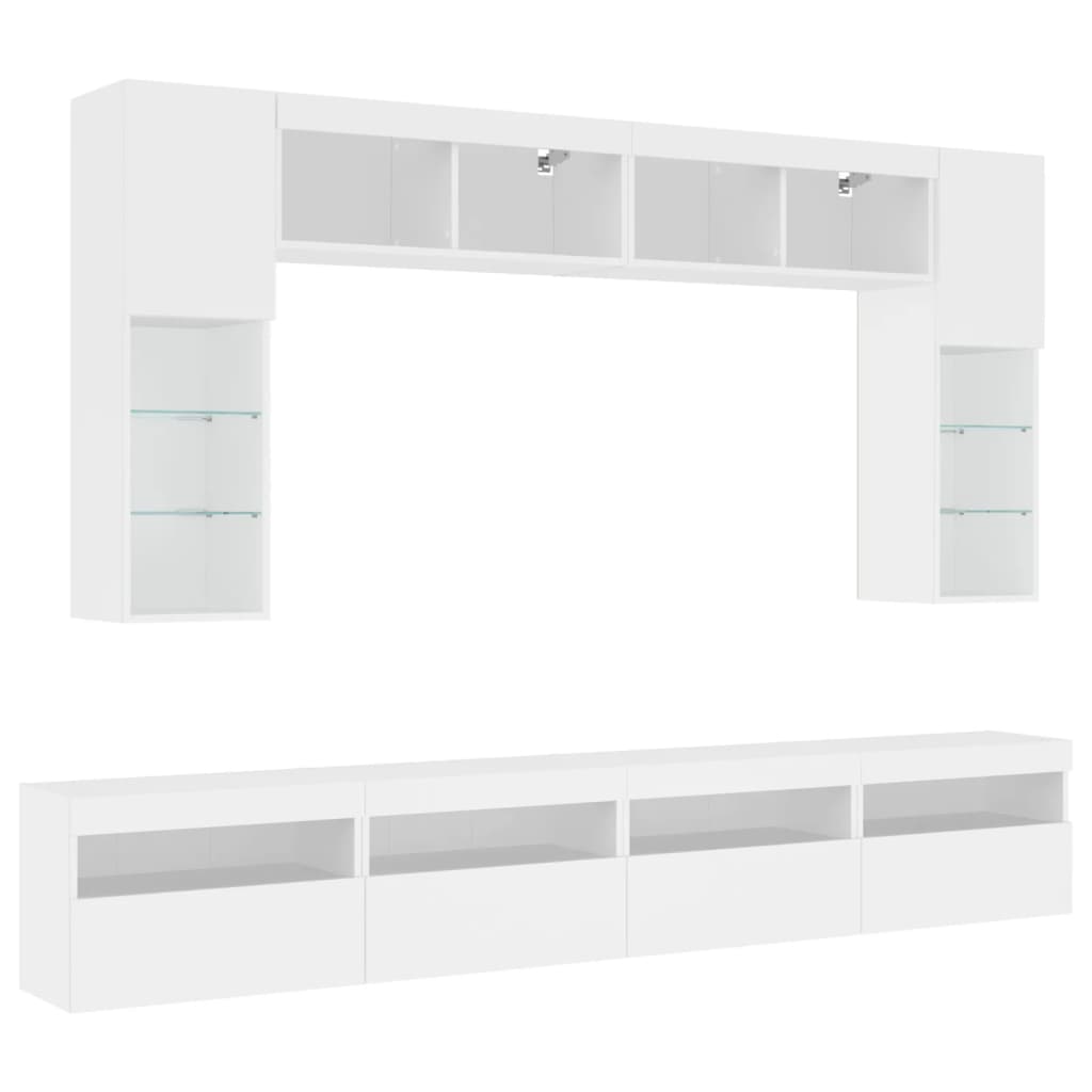 8721012471795_g_en_hd_1 vidaXL 8 Piece TV Wall Cabinet Set with LED Lights White - Image 4