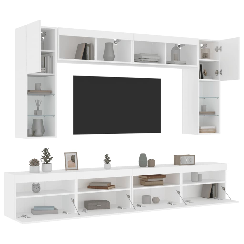 8721012471795_g_en_hd_3 vidaXL 8 Piece TV Wall Cabinet Set with LED Lights White - Image 6