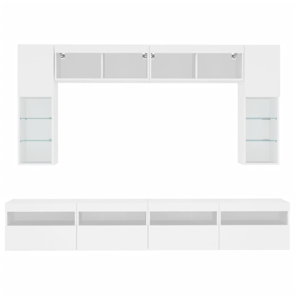 8721012471795_g_en_hd_5 vidaXL 8 Piece TV Wall Cabinet Set with LED Lights White - Image 8