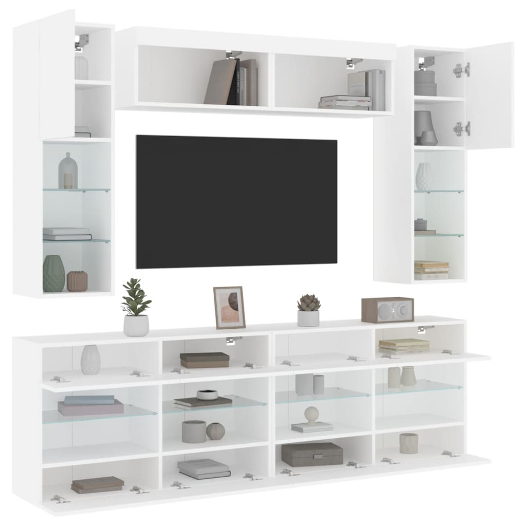 8721012472129_g_en_hd_3 vidaXL 6 Piece TV Wall Cabinet Set with LED Lights White - Image 6