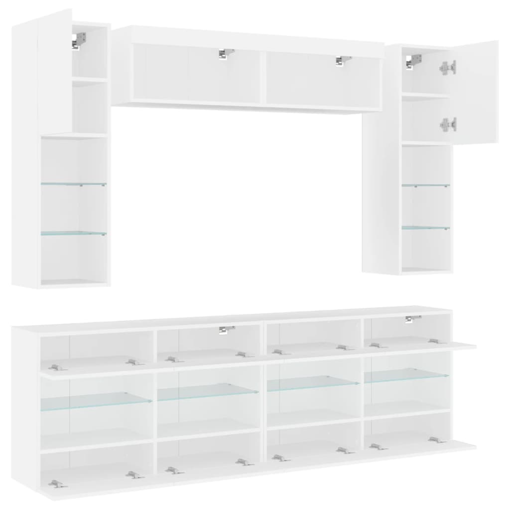 8721012472129_g_en_hd_5 vidaXL 6 Piece TV Wall Cabinet Set with LED Lights White - Image 8