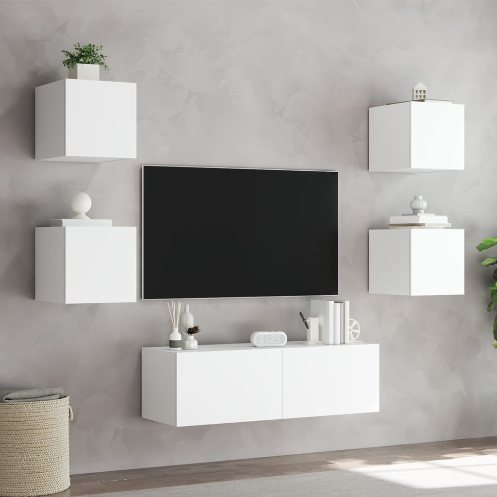 8721012472754_g_en_hd_2 vidaXL 5 Piece TV Wall Cabinets with LED Lights White - Image 5