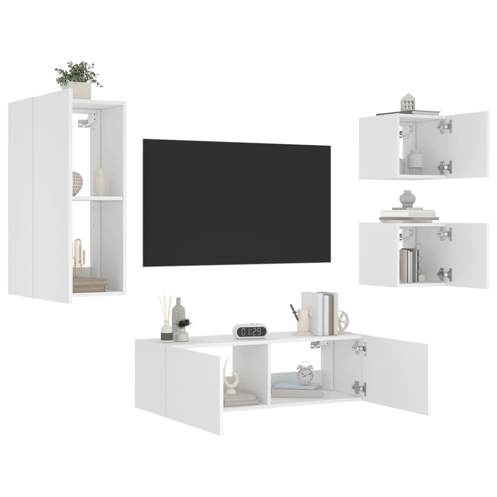 8721012472969_g_en_hd_2 vidaXL 4 Piece TV Wall Cabinets with LED Lights White - Image 5