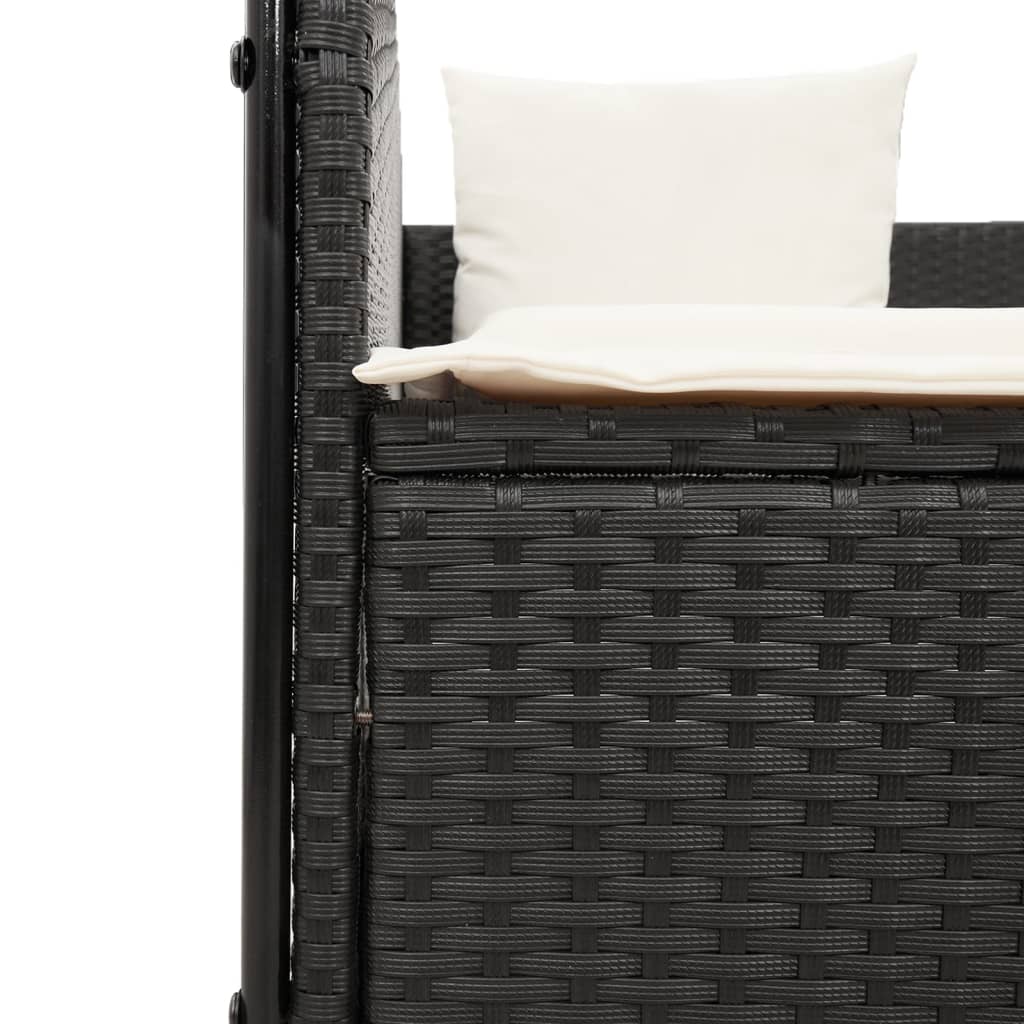 8721012473645_g_en_hd_5 vidaXL Double Sun Lounger with Roof and Curtains Black Poly Rattan - Image 7